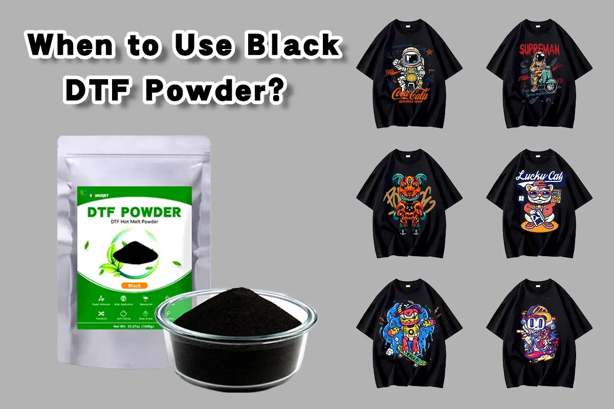 Use Black DTF Powder
