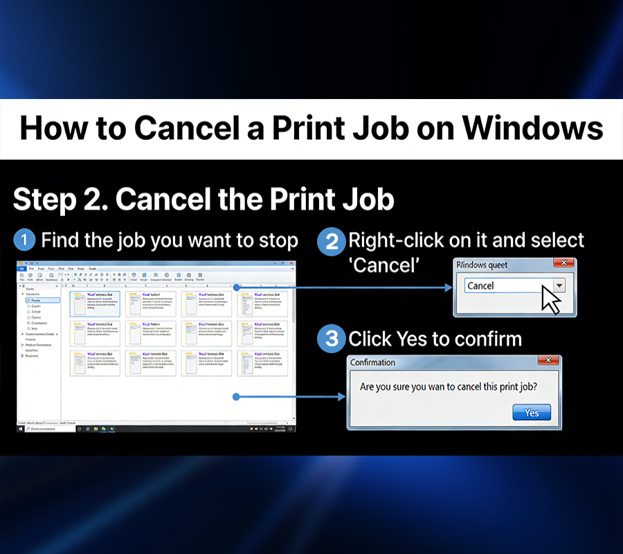 How to Cancel a Print Job on Windows