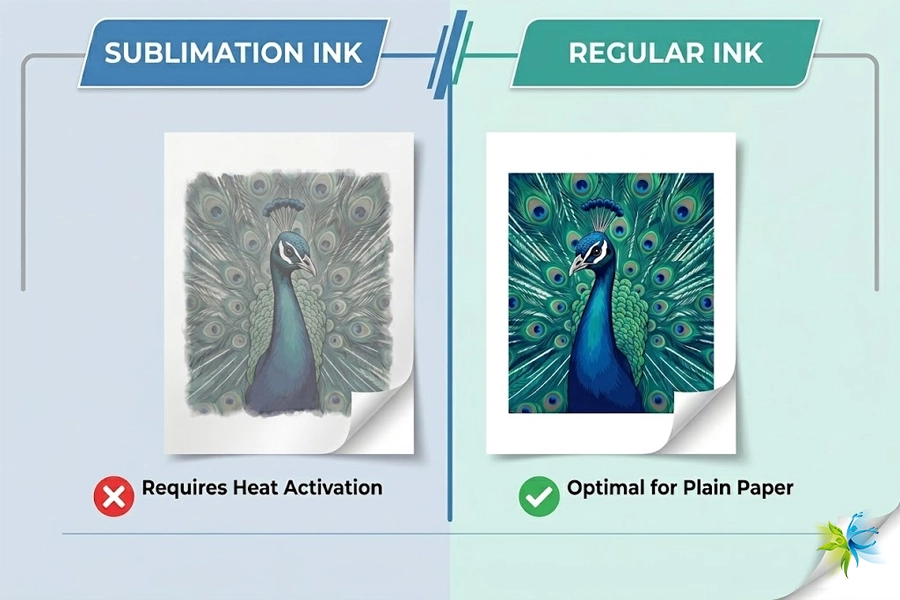 Sublimation Ink vs Regular Ink on plain paper