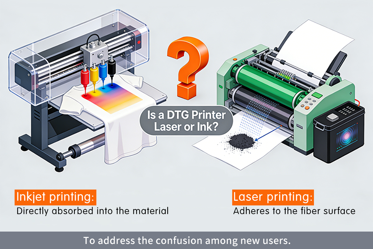 is dtg printer laser or ink