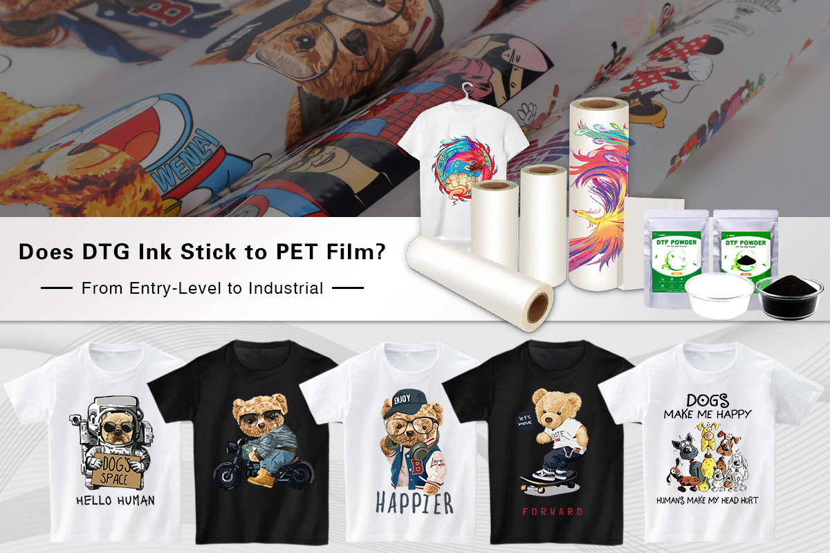 does dtg ink stick to pet