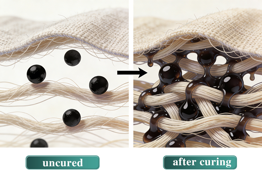 Schematic diagram of the curing process