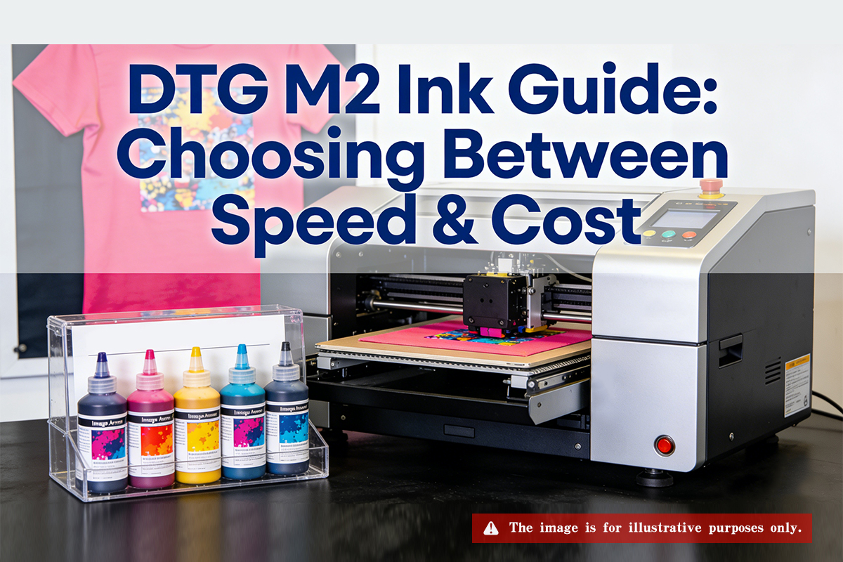 DTG M2 digital printer with Image Armor E-Series ink bottles
