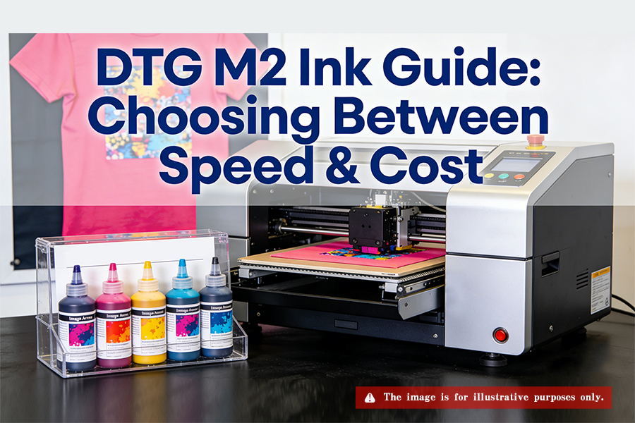 DTG M2 digital printer with Image Armor E-Series ink bottles
