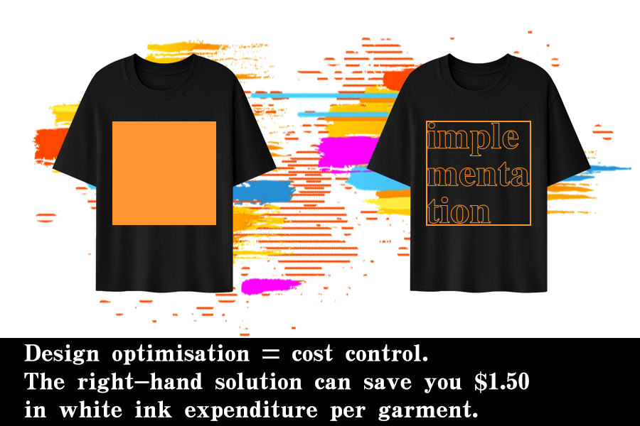 DTG printing ink cost comparison chart