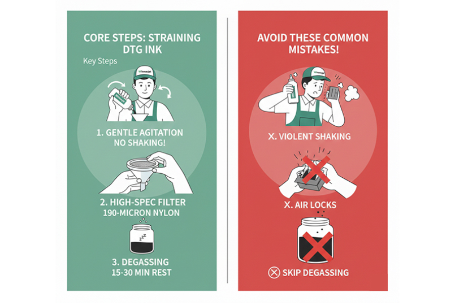 how to strain printer ink dtg professional guide