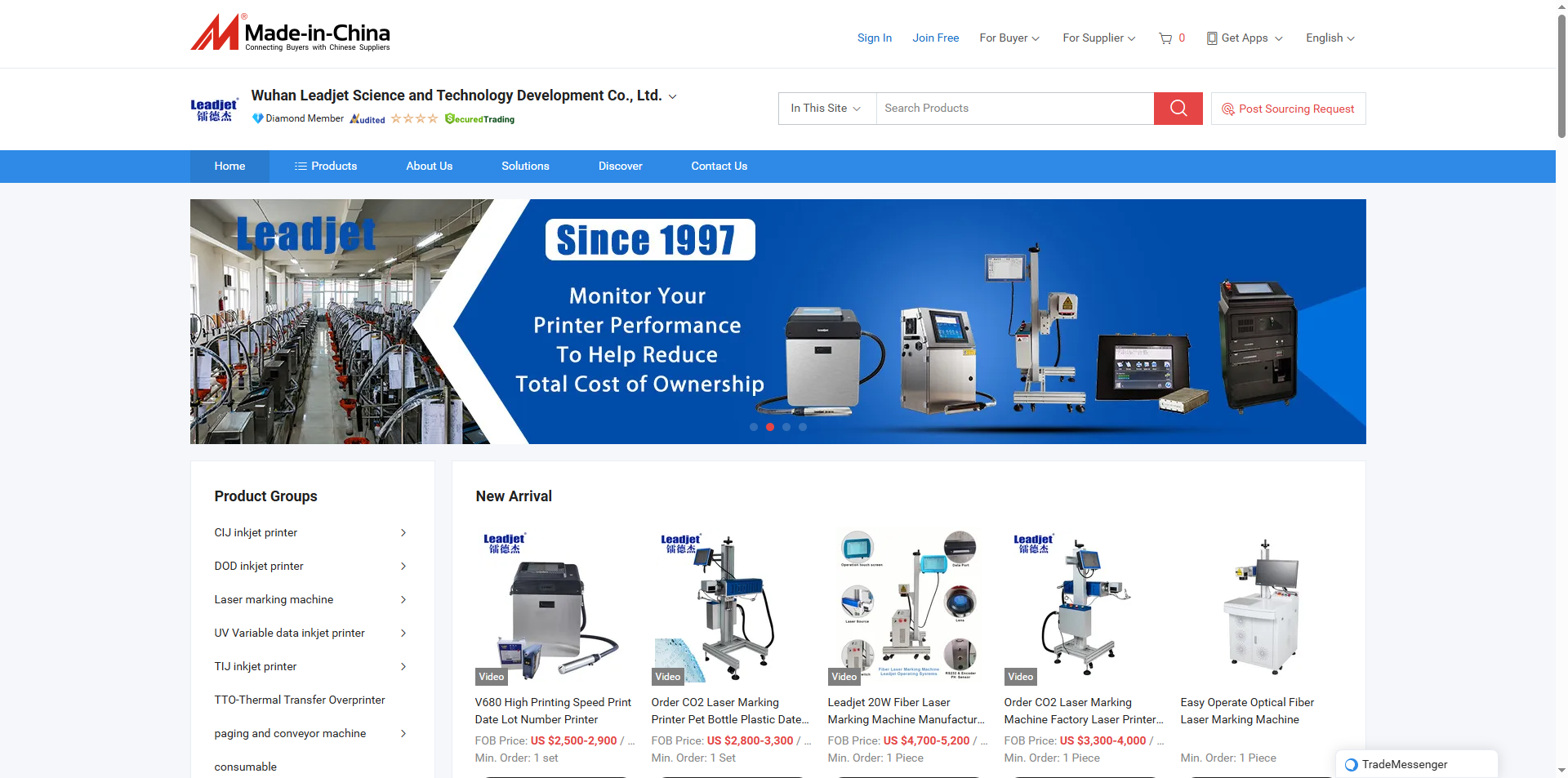 Leadjet white ink CIJ printer with automatic agitation system