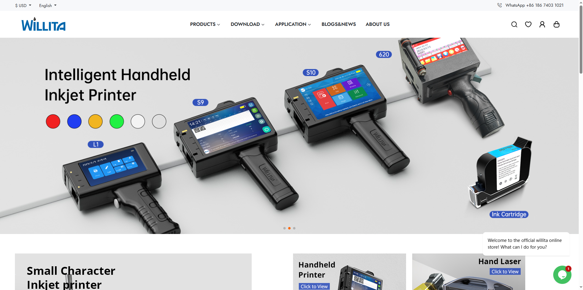 Willita white ink inkjet printer for high-speed wire production line