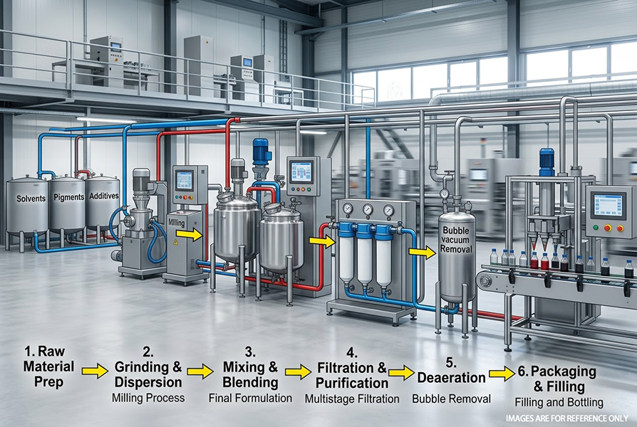 inkjet ink production line diagram