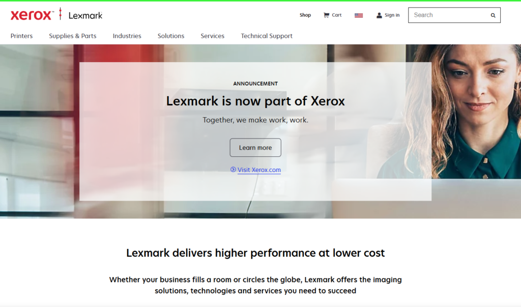 Warehouse of Lexmark printer cartridge suppliers