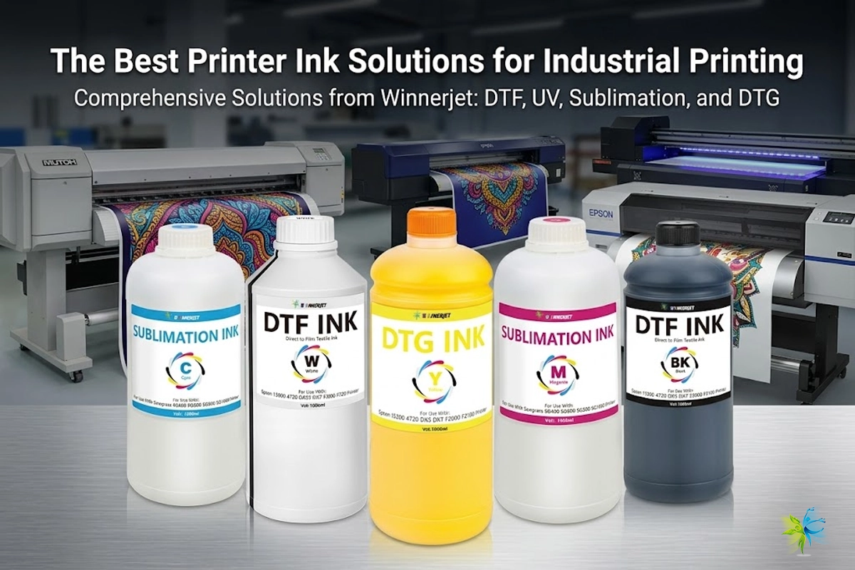 Comprehensive industrial printer ink solutions for DTF, UV, and sublimation printing in 2026