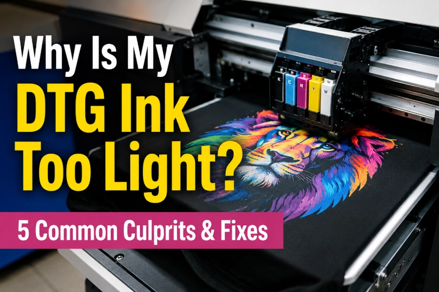 why is my dtg ink too light troubleshooting