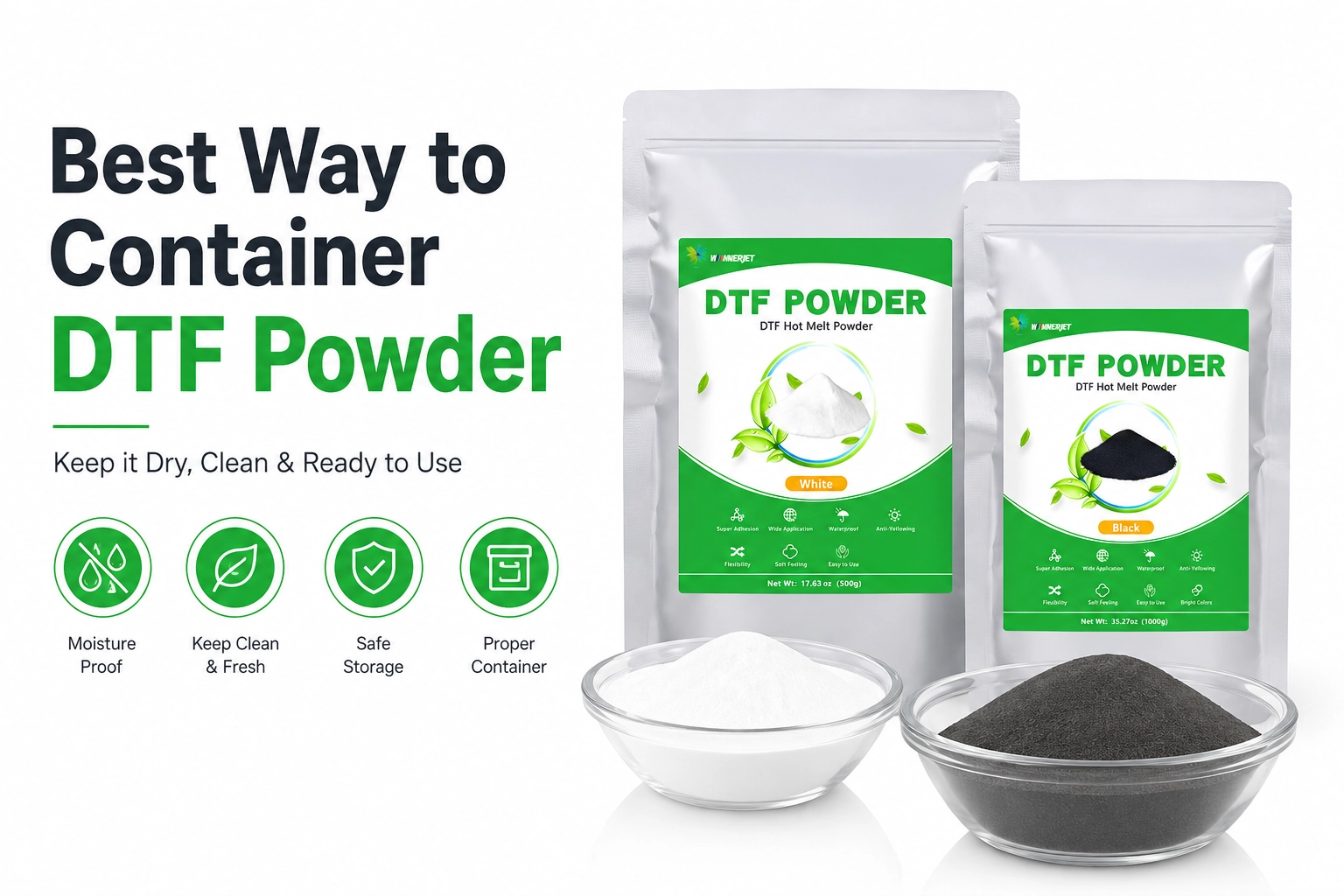 Best Way to Container DTF Powder