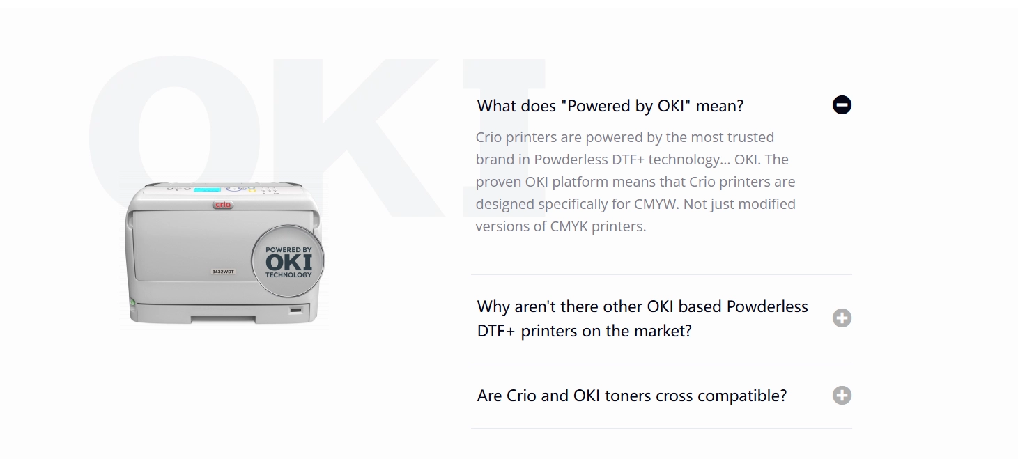 Crio DTF No-Powder Printer