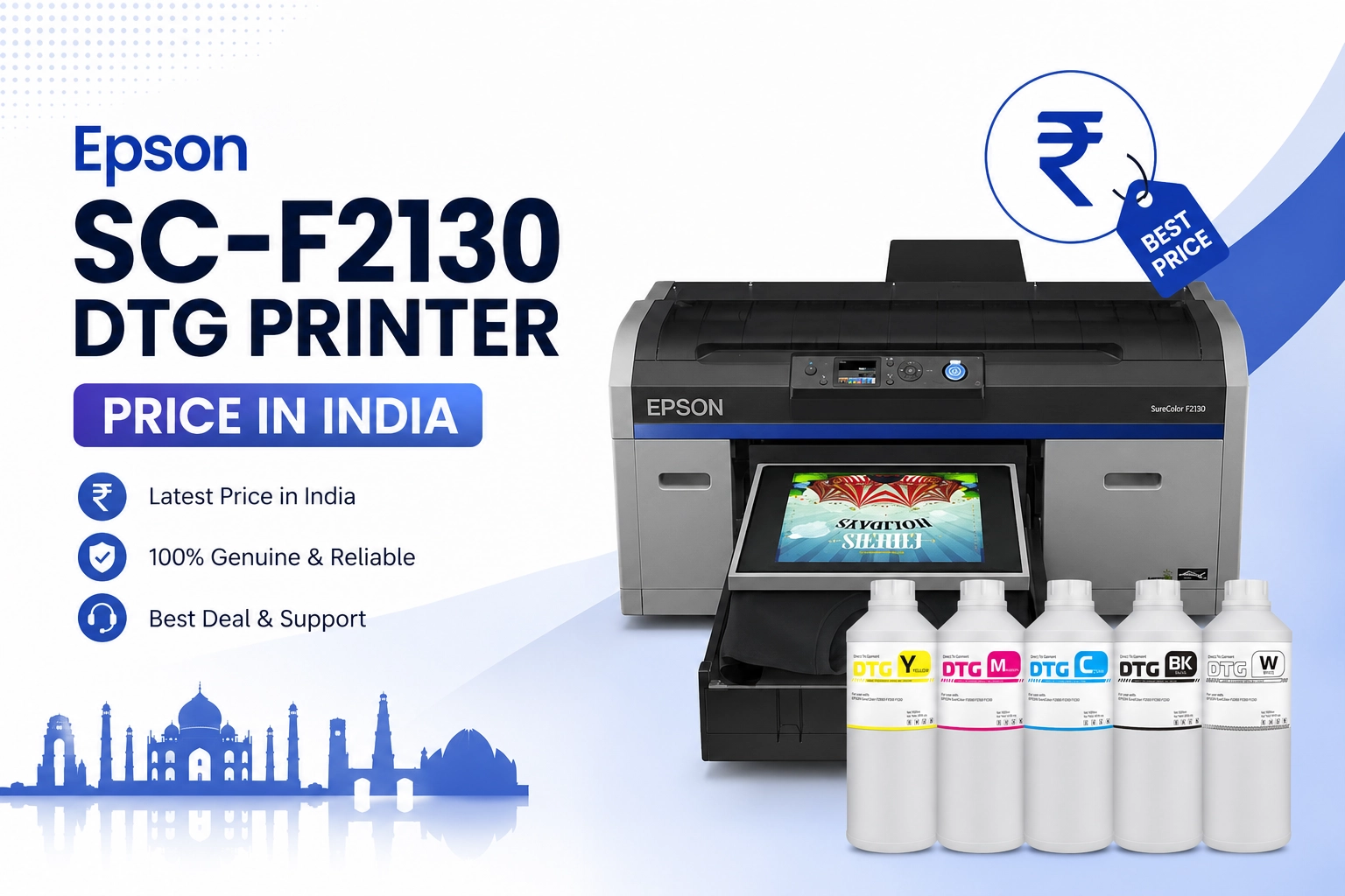 Epson SC-F2130 DTG Printer Price in India & Cost Breakdown (2026 Guide)