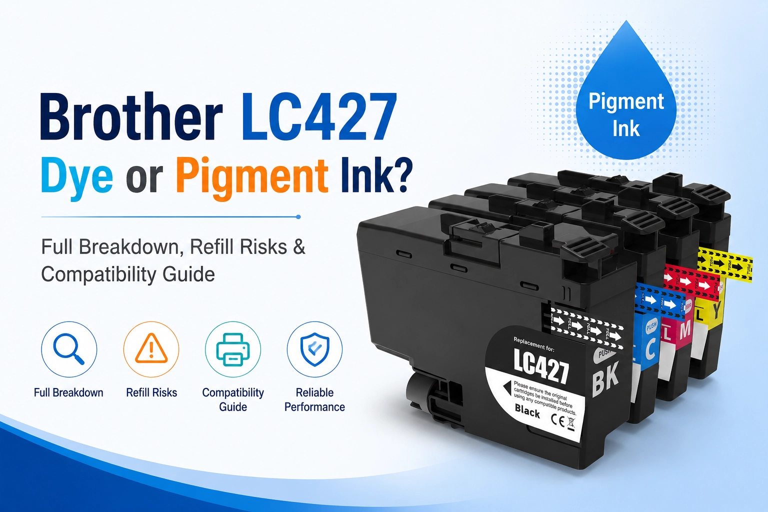 Brother LC427 series uses pigment-based ink