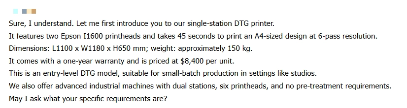 DTG Solution Recommendations
